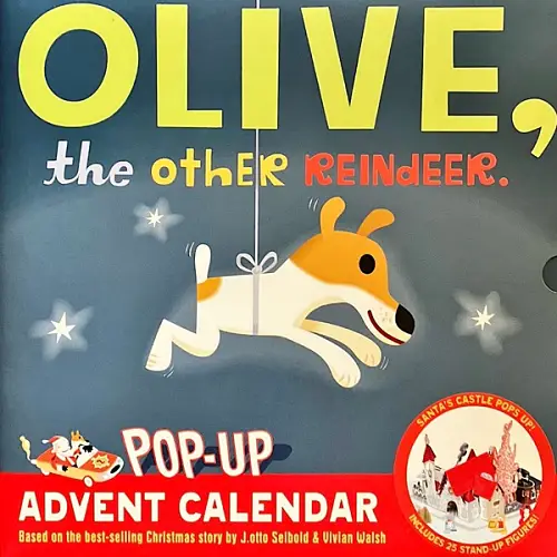 2007 popup advent olive reindeer