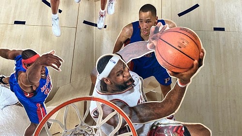 「詹皇」勒布朗·詹姆斯（LeBron James）上籃