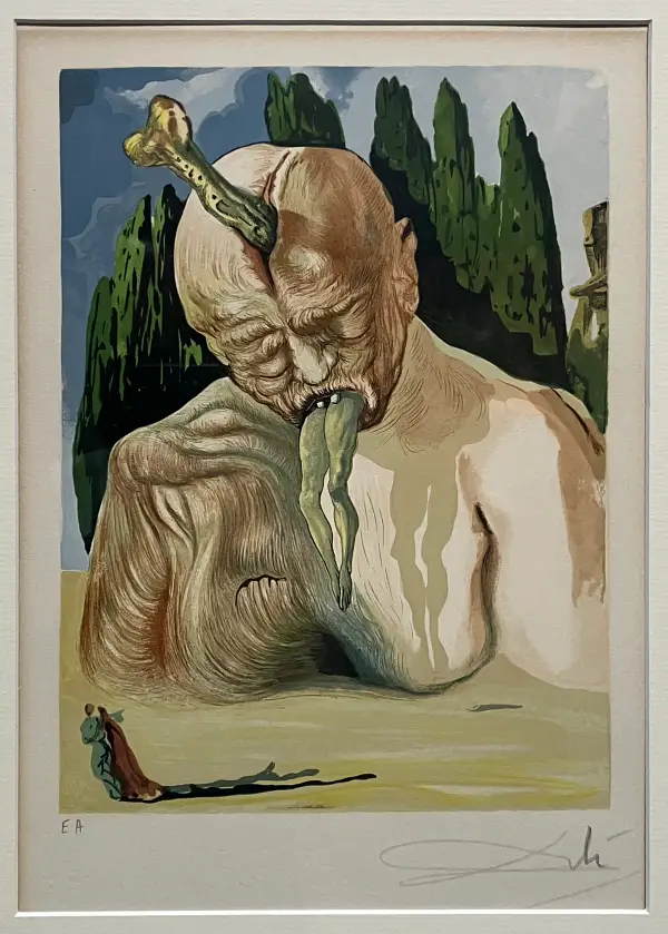 達利(Salvador Dalí)：《神曲 - 邏輯學家魔鬼》（Divina Commedia - A Logical Devil）