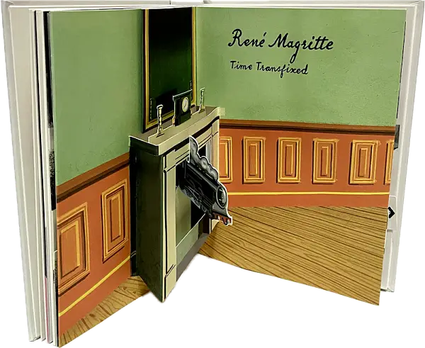 馬格利特(René Magritte)的《時間穿刺》(Time Transfixed）